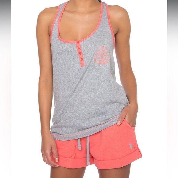 U.S. Polo Assn. Gray and Coral Athletic Shorts and Top.  Or pj’s - Picture 4 of 6